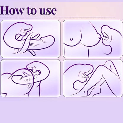 3 in 1 Rechargeable Personal Massager Suction Thrust Vibration Waterproof Purple