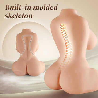 Realistic Silicone Female Mini Torso Masturbator 1.84kg – Soft Skin Feel Compact Love Doll Body