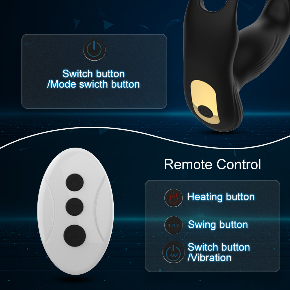 Remote Control Vibrating Butt Plug 10 Modes USB Rechargeable Silicone Waterproof