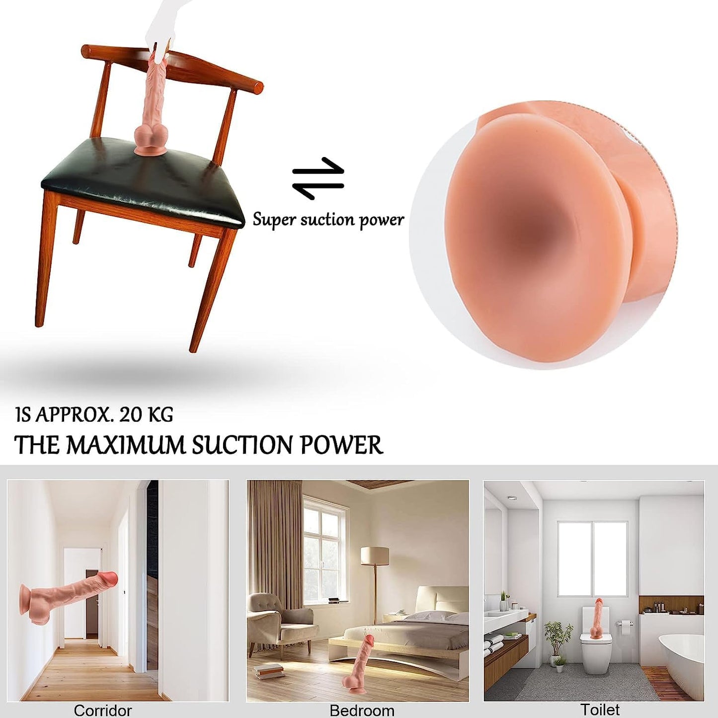 7 Inch Suction Cup G Spot Anal Dildo for Beginner, Realistic Dildos Adult Sex Toys for Hands-Free Play, Silicone Flexible Dildo Sex Toy with Strong Suction Base for Men Women Couples