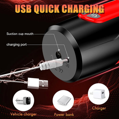 Automatic Male Personal Massager Cup Thrusting Rotating 7 Modes Suction USB Recharge