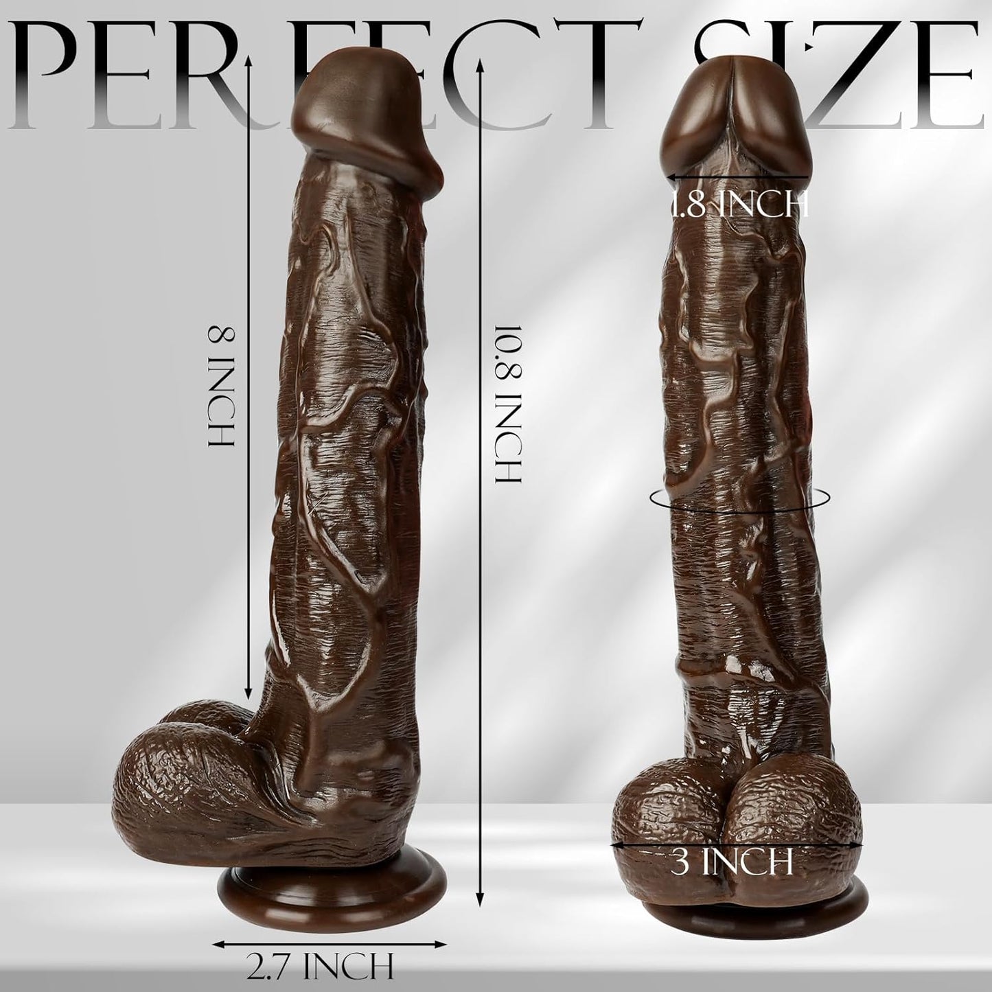 Realistic Suction Cup Dildo – Soft, Flexible & Waterproof (Adult Novelty)