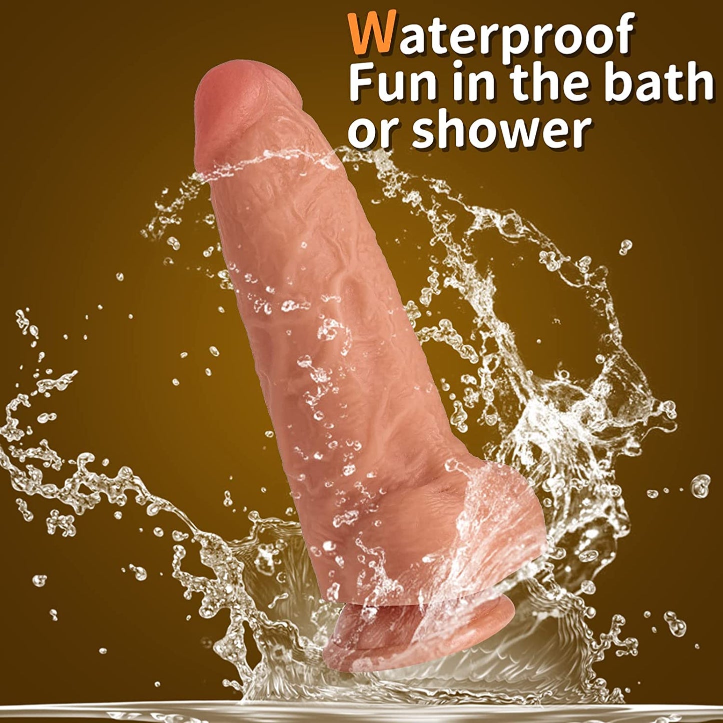 7.87" Realistic Silicone Dildo with Suction Base – Soft Flexible, Waterproof