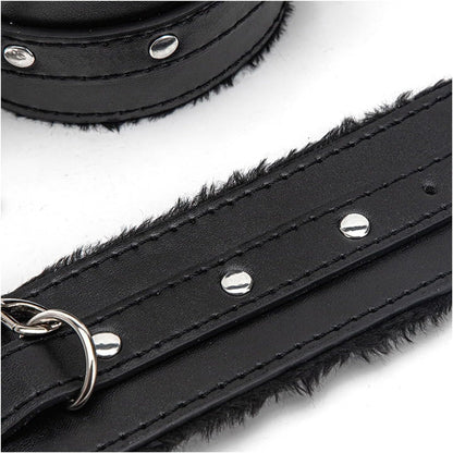 4 Point BDSM Sex Restraint Kit Padded Wrist & Ankle Cuffs with X Connector Strap Black PU Leather Bondage Cuffs for Couples Roleplay Adult Fetish Gear
