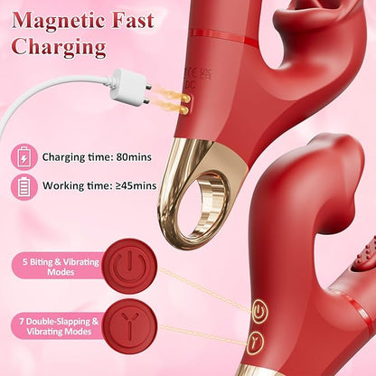 4 in 1 Rechargeable Personal Massager Multi Function 12 Modes Waterproof Silicone