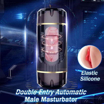 Automatic Male Masturbator Cup USB Rechargeable Vibrating Masturbation Sleeve 10 Modes
