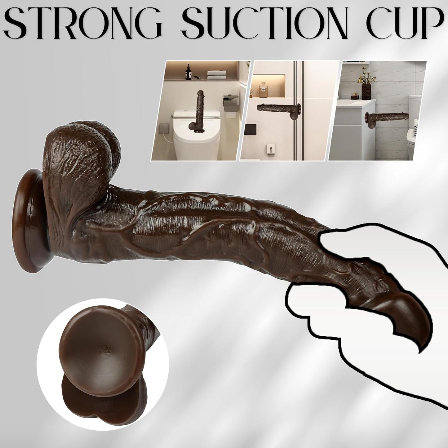 Realistic Suction Cup Dildo – Soft, Flexible & Waterproof (Adult Novelty)