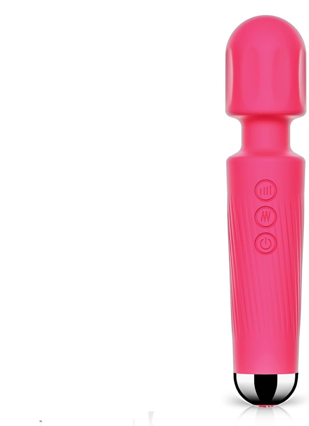 Rechargeable Wand Vibrator with 20 Stimulating Modes & 8 Powerful Speeds - Adult Sex Toys for Couple Waterproof Wands for Adults in Safe Silicone - Quiet Small & Slim Vibrating Magic Wand