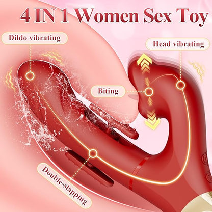 4 in 1 Rechargeable Personal Massager Multi Function 12 Modes Waterproof Silicone