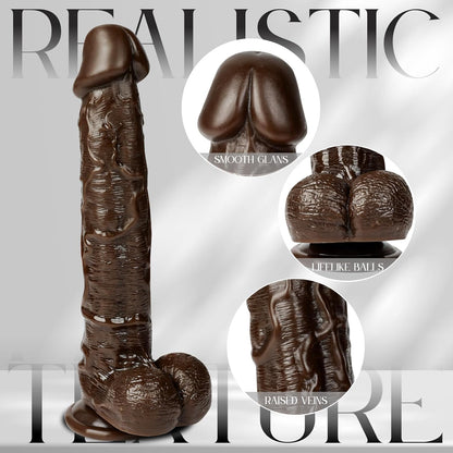 Realistic Suction Cup Dildo – Soft, Flexible & Waterproof (Adult Novelty)
