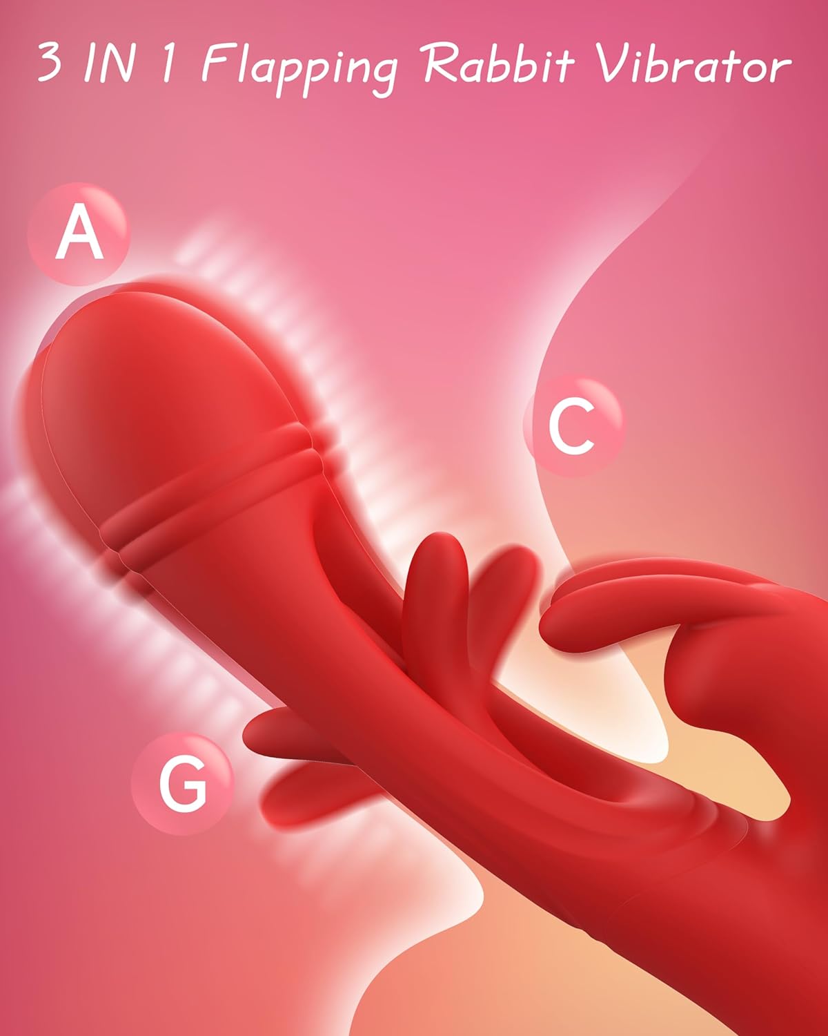 Thrusting Rabbit Vibrator G Spot Sex Toys, Waterproof & Rechargeable Realistic Silicone Dildo Vibrator with 3 Thrusting & 10 Vibrating Modes, Thick Pink Dildo for Women, Clit Stimulator
