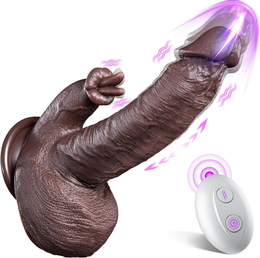 Rechargeable Personal Massager Thrusting Rotating Suction Base 10 Modes Waterproof