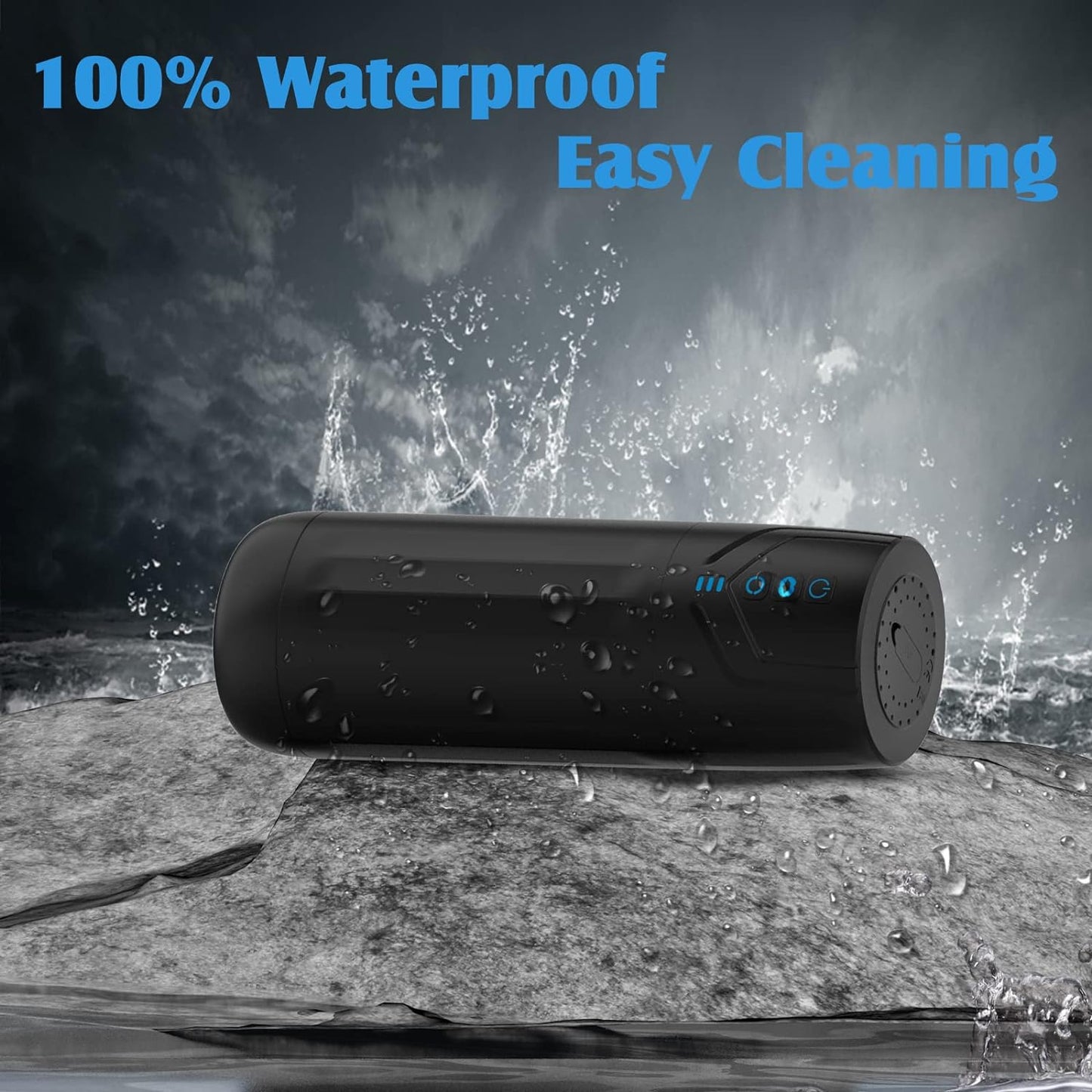 2 in 1 Male Wellness Massager Suction Rotating Vibration USB Rechargeable IPX7