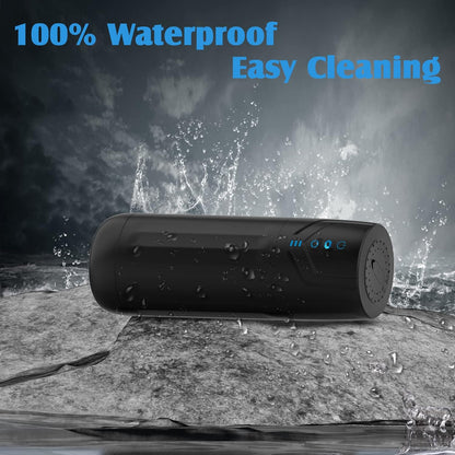 2 in 1 Male Wellness Massager Suction Rotating Vibration USB Rechargeable IPX7
