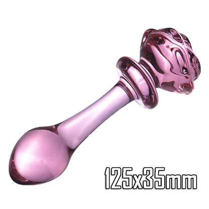 Glass Anal Plug Adult Novelty Toy – Smooth Glass, Multiple Styles