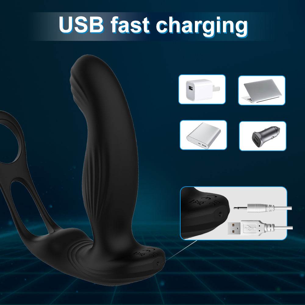Remote Control Vibrating Butt Plug 10 Modes USB Rechargeable Silicone Waterproof