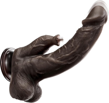 Thrusting Realistic Dildo Sex Toys, Thick Dildo Licking Vibrator with 3 Thrusting & 10 Vibranting & Heating Licking Modes, Realistic Adult Sex Toys with Strong Suction Cup for Women & Couples & Man