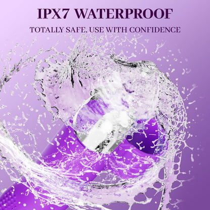 USB Rechargeable Finger Vibrator IPX7 Waterproof Mini Bullet Massager 10 Modes Purple