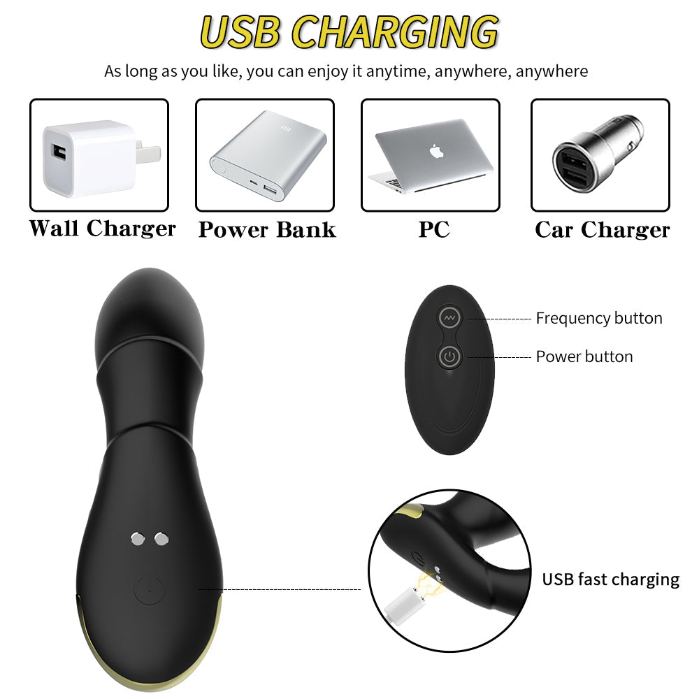 Prostate Massager Anal Toys with Penis Ring 9 Swing Rolling Vibrating Modes Male Sex Toys Anal Vibrator for Men Male Adult Sex Toy for Men Vibrating Anal Butt Plug