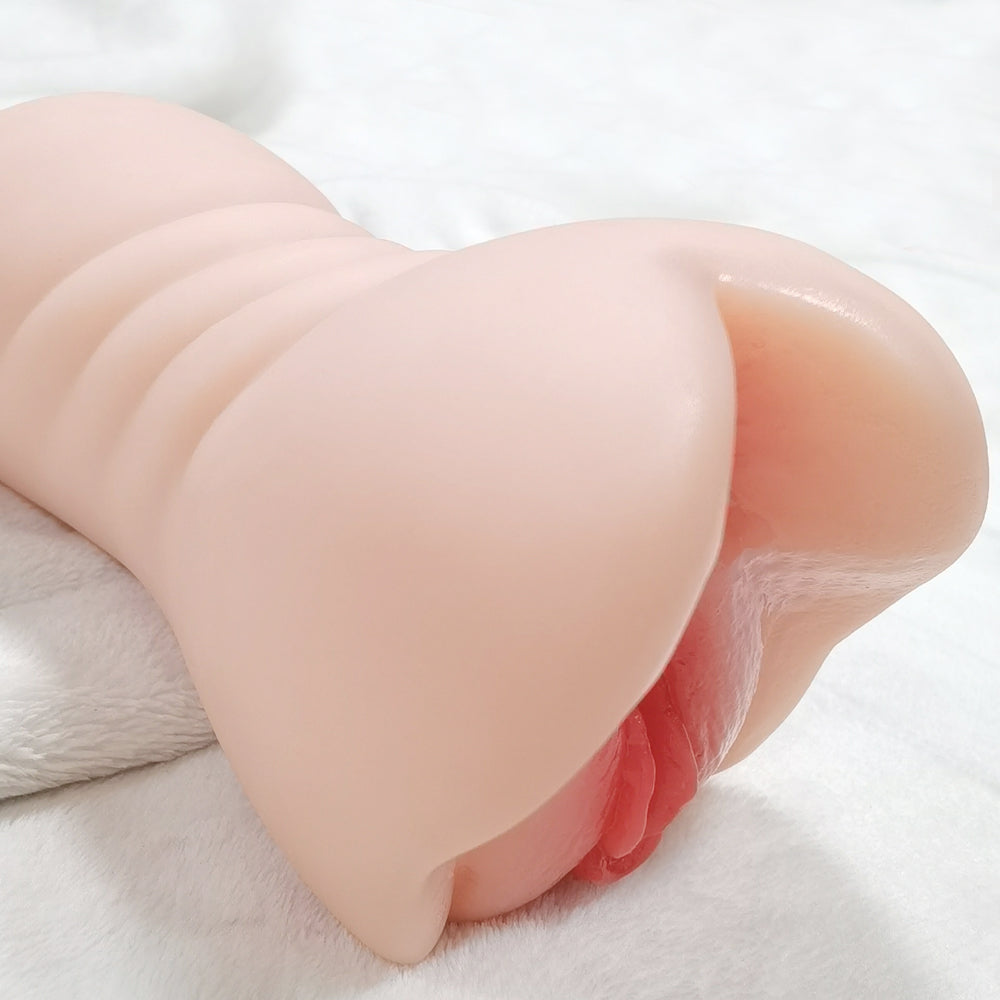 Realistic Male Masturbator Sleeve 3D Textured Dual Channel Pocket Toy 625g