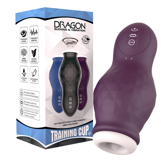 Automatic Male Personal Massager Cup Suction Vibration 7+7 Modes USB Rechargeable
