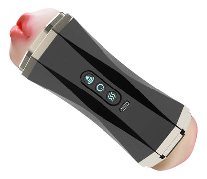 Rechargeable Male Masturbator Cup 8 Vibration Modes USB Waterproof Stroker Voice Sound
