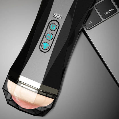 Rechargeable Male Masturbator Cup 8 Vibration Modes USB Waterproof Stroker Voice Sound