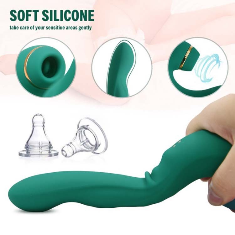 3 in 1 Rechargeable Personal Massager with Suction, Pulsing & Vibration, 5 Suction Modes 5 Pulsing Speeds 10 Frequencies, Waterproof Silicone, Magnetic USB Charging, Discreet Packaging