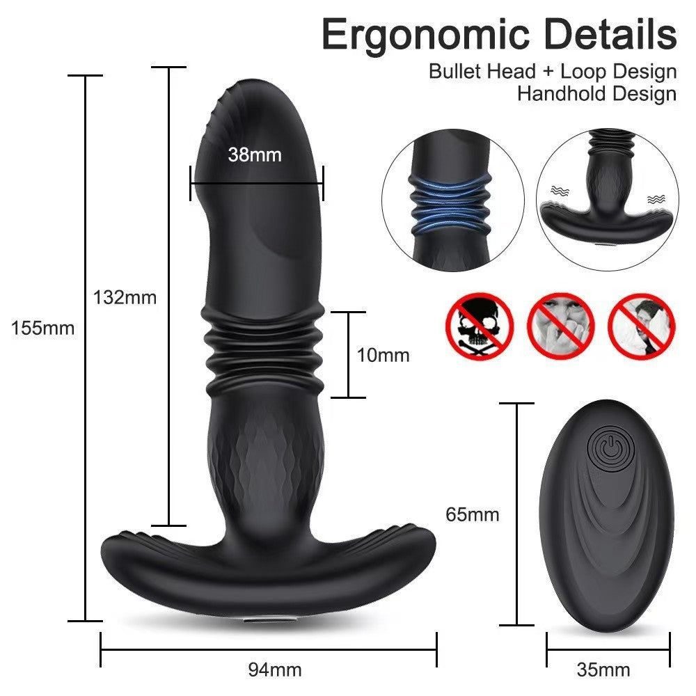 Prostate Massager Anal Vibrator, Prostate Vibratar for Men | Anal Plug - Perineum Stimulator, Male Sex Toy Butt Plug with 20 Vibrating Modes, Remote Control Adult Sex Toys for Men Women Couple