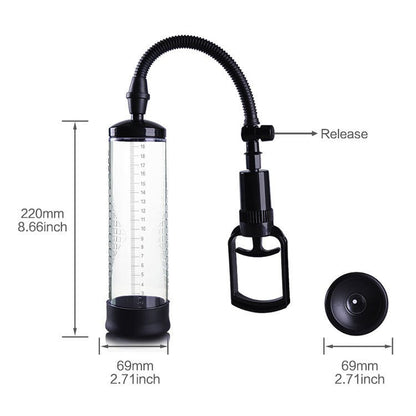 Strong Suction Men's Booster Vacuum Enhancement Pump with High Seal for Men to be a Bigger Men, Enlargement Device Bigger Vacuum Air Pump Extender Device Muscle Strength