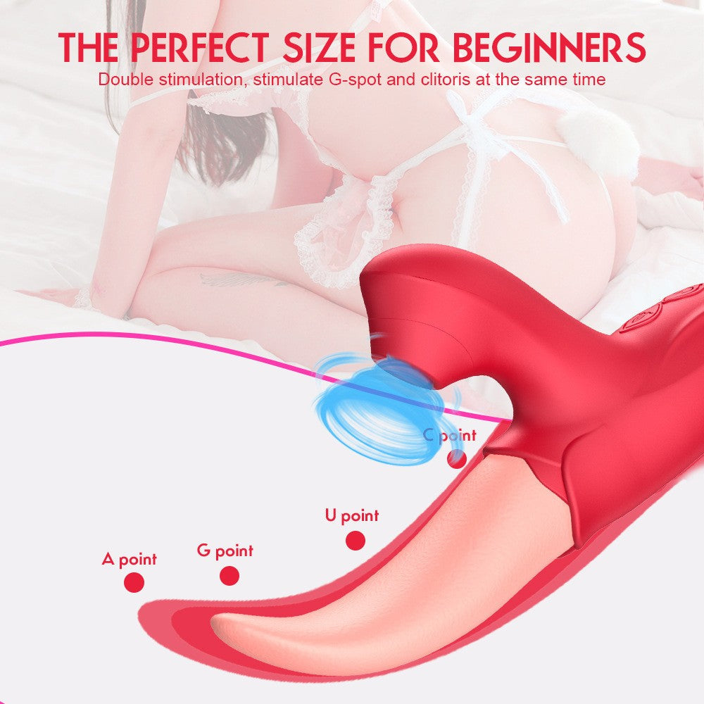 2 in 1 Dual Stimulation Vibrator G Spot & Clitoral Massager 20 Modes USB Recharge