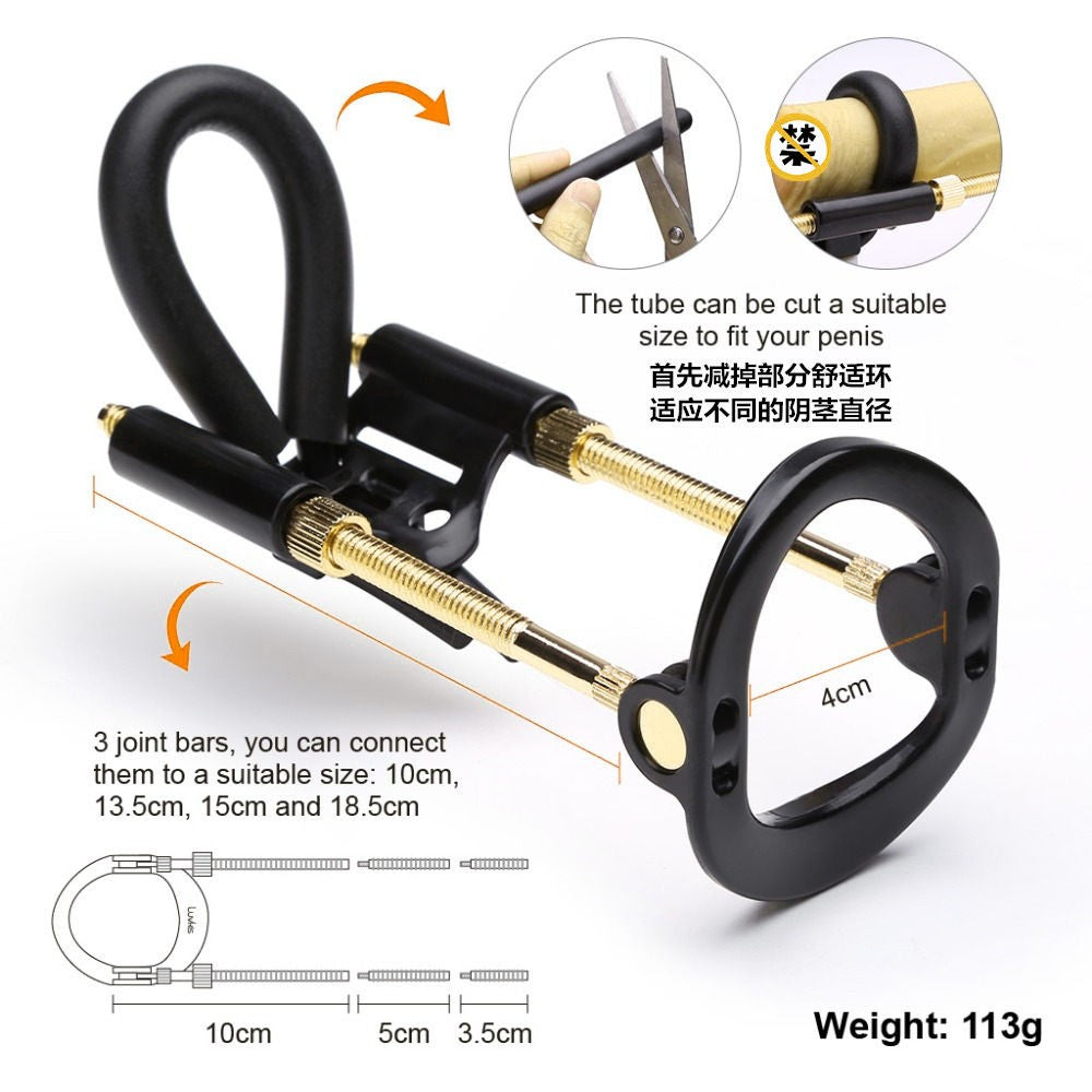 Adjustable Adult Extender Training Accessory Modular Length Silicone ABS Black