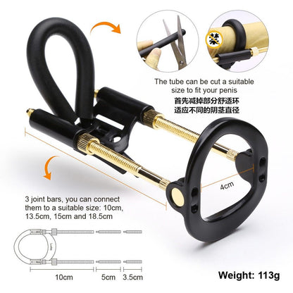 Adjustable Adult Extender Training Accessory Modular Length Silicone ABS Black
