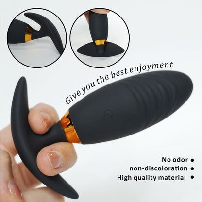 Anal Plug Anal Vibrators 10 Vibration Modes with 10M Remote Control, Waterproof Silicone Butt Plug Sex Toy Anal Vibrator Prostate Massagers, Anal Sex Toys for Men Women Couples