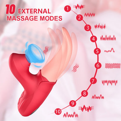 2 in 1 Dual Stimulation Vibrator G Spot & Clitoral Massager 20 Modes USB Recharge