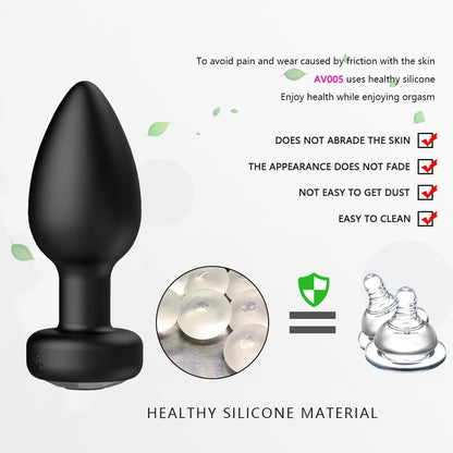 Remote Control Vibrating Butt Plug 10 Modes | Wireless Anal Massager, USB Rechargeable Body-Safe Silicone, Waterproof Quiet, Discreet Anal Sex Toy for Men & Women Adult