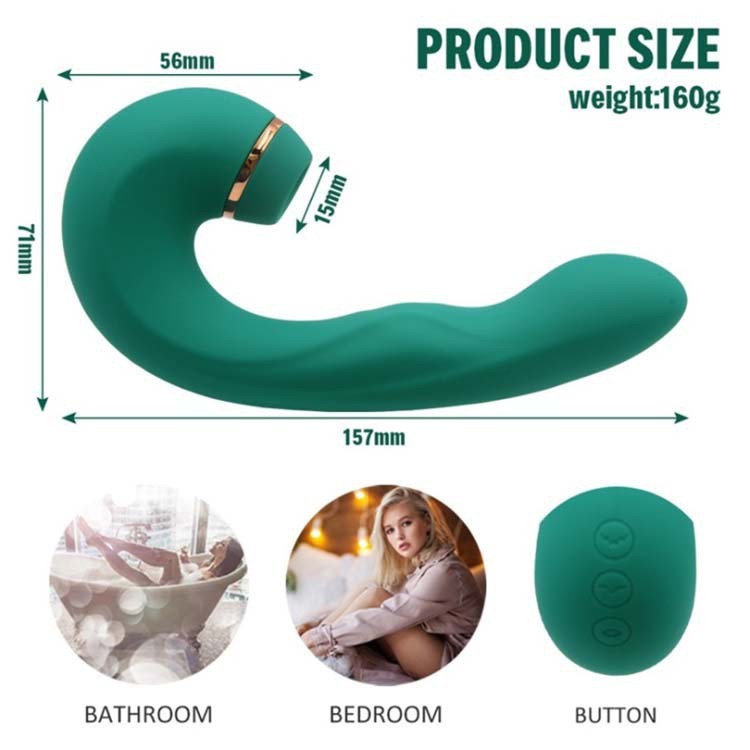3 in 1 Rechargeable Personal Massager with Suction, Pulsing & Vibration, 5 Suction Modes 5 Pulsing Speeds 10 Frequencies, Waterproof Silicone, Magnetic USB Charging, Discreet Packaging