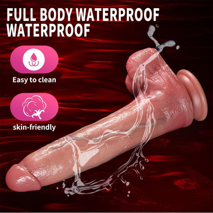 Realistic Vibrating Dildo Suction Cup Remote Control Warming 42°C USB Rechargeable