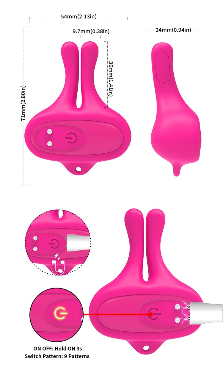 Remote Control Vibrating Nipple Clamps 10 Modes - Wireless Adjustable Adult Toy, Discreet Stimulator for Couples or Solo Use, Vibrating Breast Nipple Pleasure Device - Purple