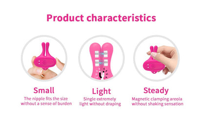 Remote Control Vibrating Nipple Clamps 10 Modes - Wireless Adjustable Adult Toy, Discreet Stimulator for Couples or Solo Use, Vibrating Breast Nipple Pleasure Device - Purple