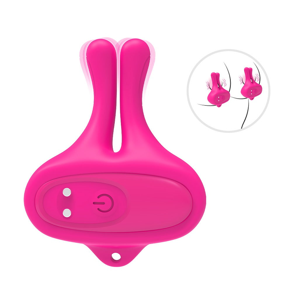 Remote Control Vibrating Nipple Clamps 10 Modes - Wireless Adjustable Adult Toy, Discreet Stimulator for Couples or Solo Use, Vibrating Breast Nipple Pleasure Device - Purple