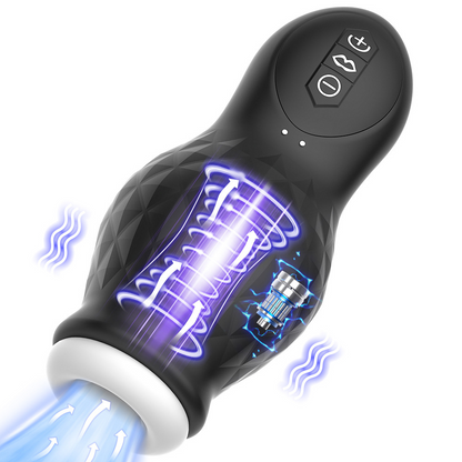 Automatic Sucking Male Sex Toys for Men – Masturbator Ultra Automatic Male Masturbator 7 Vibration & 7 Sucking Modes Realistic 3D Internal Texture for Penis Stimulation Massager with Suction Base