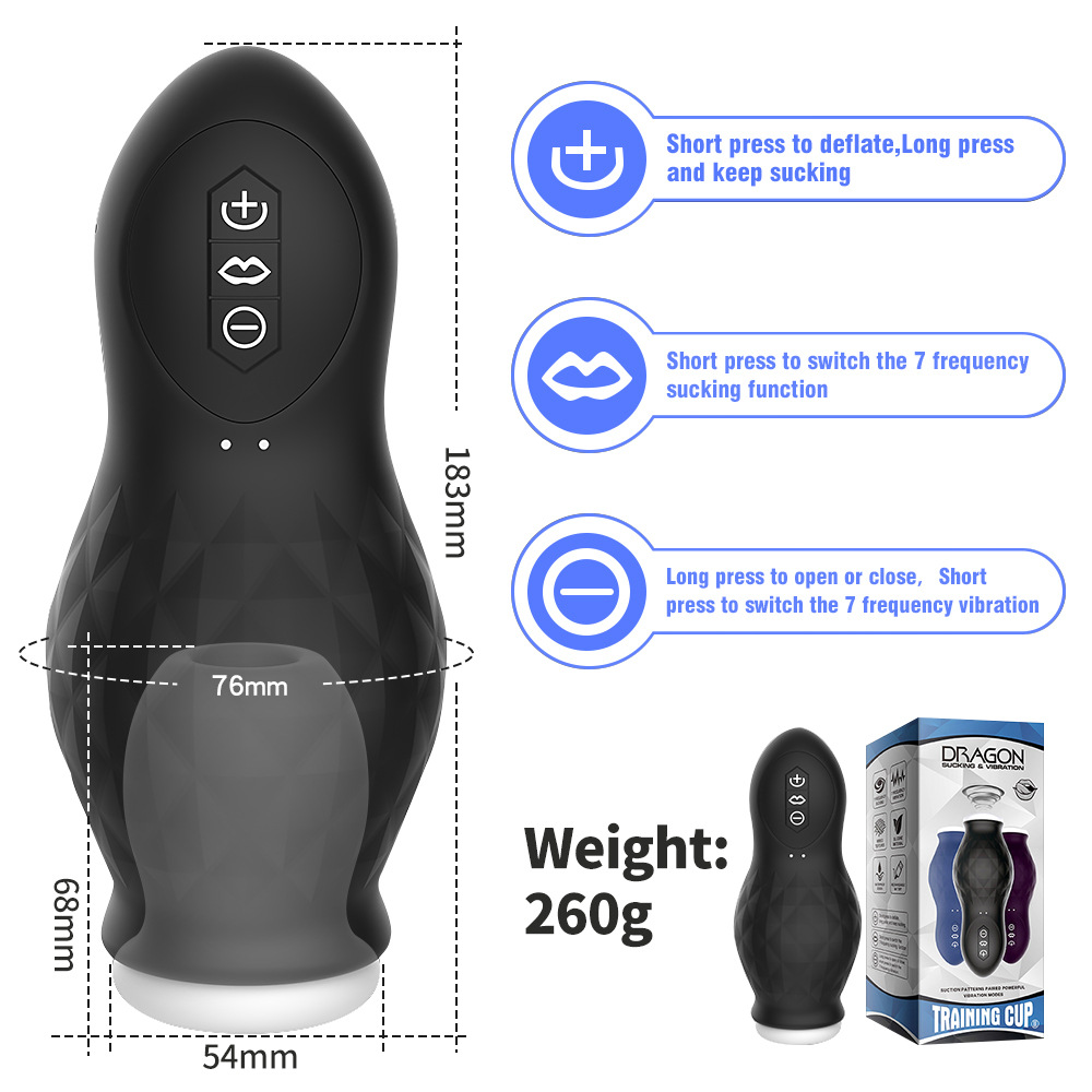 Automatic Sucking Male Sex Toys for Men – Masturbator Ultra Automatic Male Masturbator 7 Vibration & 7 Sucking Modes Realistic 3D Internal Texture for Penis Stimulation Massager with Suction Base