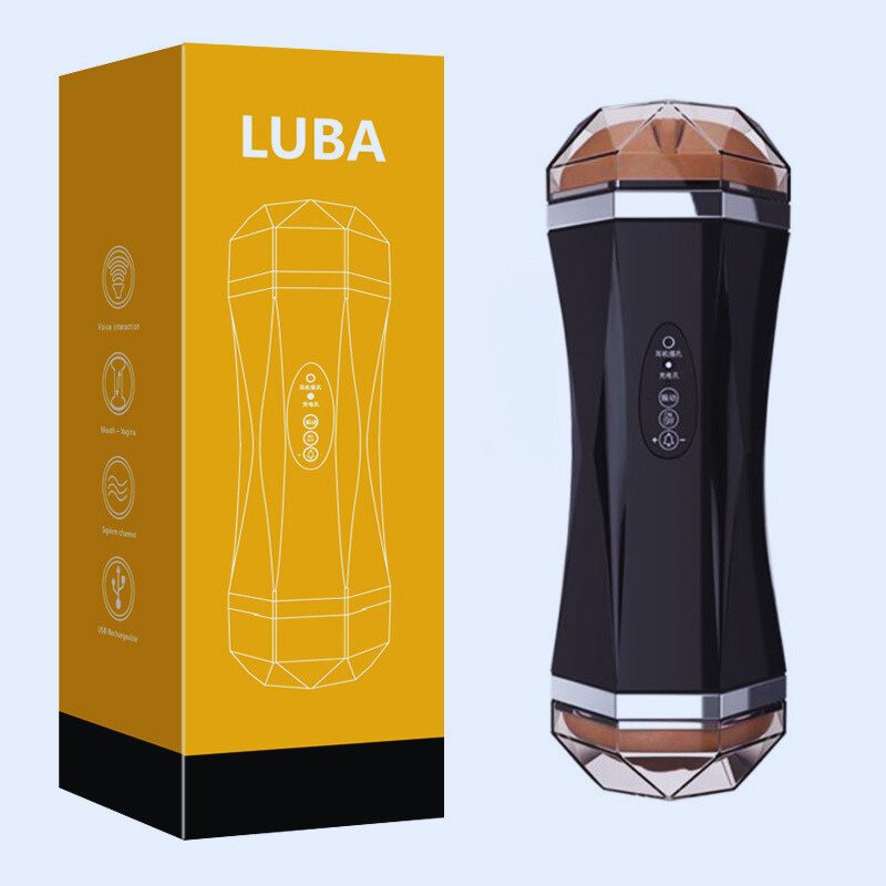 Rechargeable Male Masturbator Cup 8 Vibration Modes USB Waterproof Stroker Voice Sound