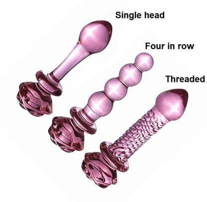 Glass Anal Plug Adult Novelty Toy – Smooth Glass, Multiple Styles