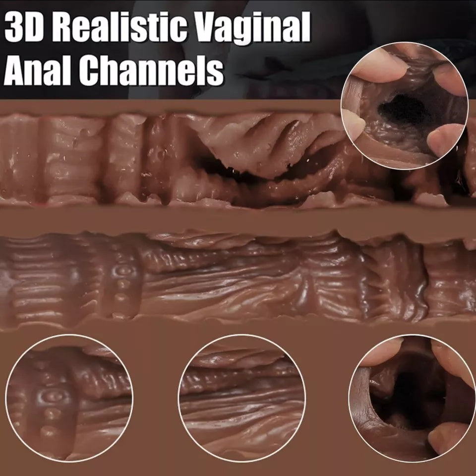 Sex Doll Pocket Pussies for Men Male Masturbator Realistic Adult Sex Toys for Men, Flesh 24LB Stroker Ass 3D Soft Butt Light with Vagina and Anal Channel for Several Sex Positions