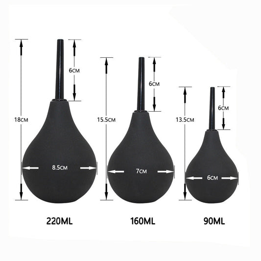 Bulb Enema Hygiene Cleaning Syringe PVC Reusable 90ml 160ml 220ml
