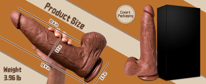 13 inch Huge Dildo for Men Women, 3.1'' Diameter Anal Big Thick Dildos with Strong Suction Cup Adult G-spot Fake Penis with Small Glans for Male Female Adult Toys & Game