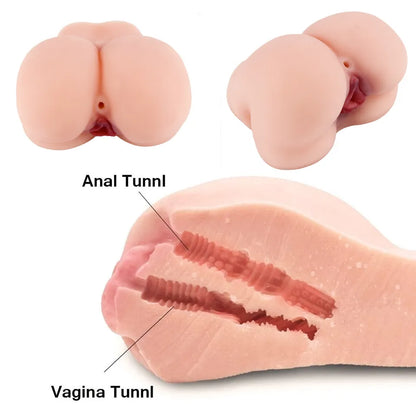 Male Masturbator Sex Doll for Men, Flesh Realistic Pocket Pussies Big Butt Ass Light Male Love Doll Sex Toy for Men, Adult Toys with Vagina Anal Sex