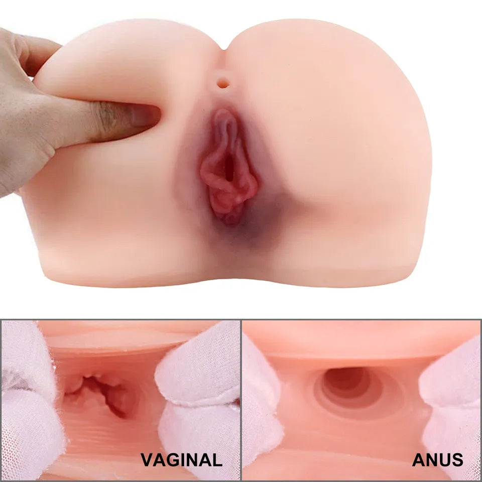 Male Masturbator Sex Doll for Men, Flesh Realistic Pocket Pussies Big Butt Ass Light Male Love Doll Sex Toy for Men, Adult Toys with Vagina Anal Sex